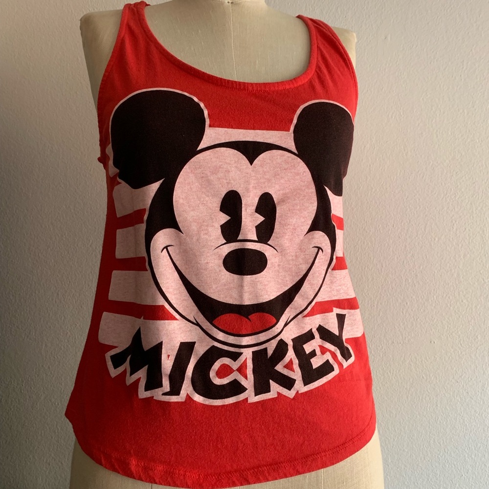 Mickey Red Tank with Lace Back - Size Small